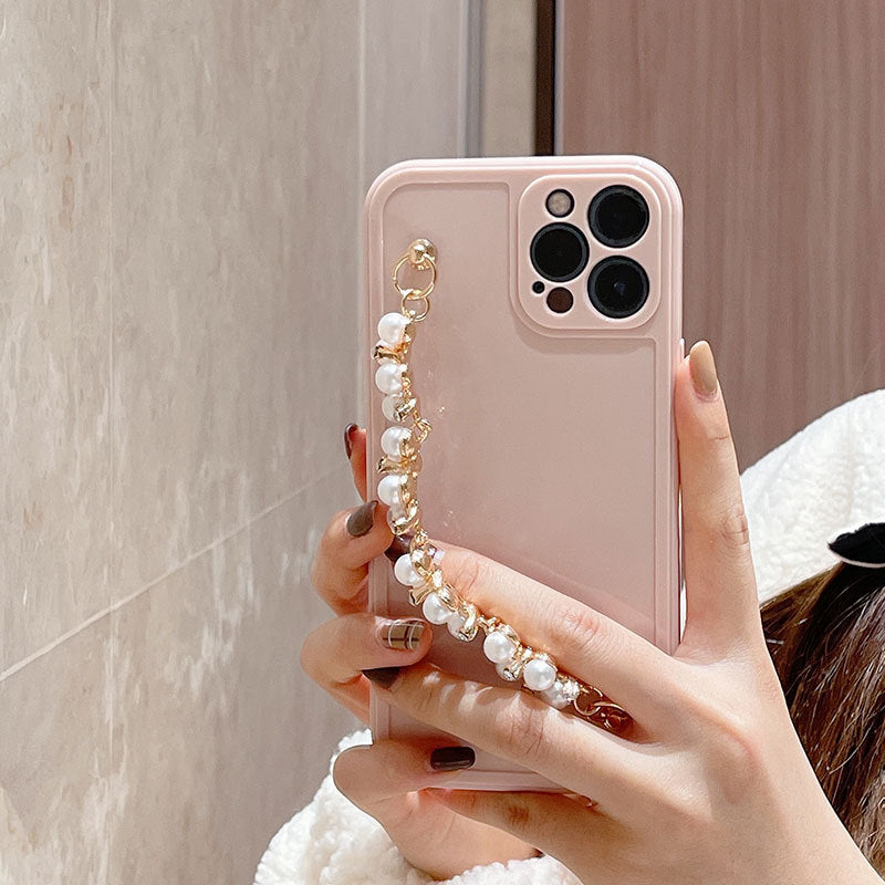 Rhinestone Pearl Bracelet Phone Cover