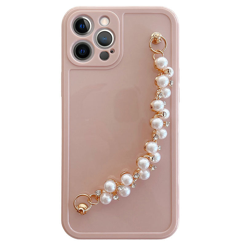 Rhinestone Pearl Bracelet Phone Cover